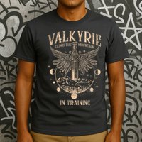 Vintage Retro Valkyrie Climb Them0untain In Training T-Shirt