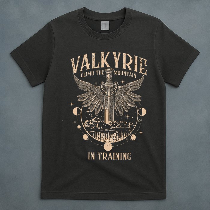 Vintage Retro Valkyrie Climb Them0untain In Training T-Shirt