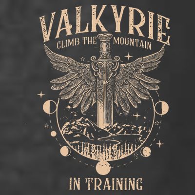 Vintage Retro Valkyrie Climb Them0untain In Training T-Shirt