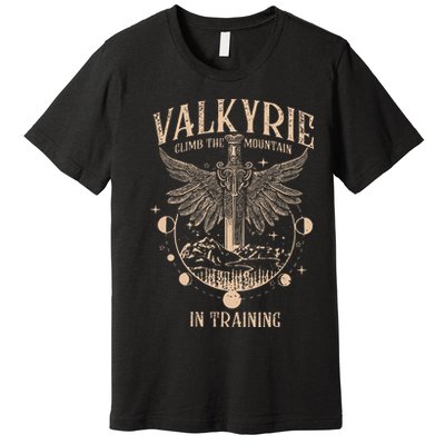 Vintage Retro Valkyrie Climb Them0untain In Training Premium T-Shirt