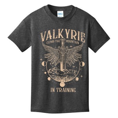 Vintage Retro Valkyrie Climb Them0untain In Training Kids T-Shirt