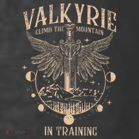 Vintage Retro Valkyrie Climb Them0untain In Training Kids T-Shirt