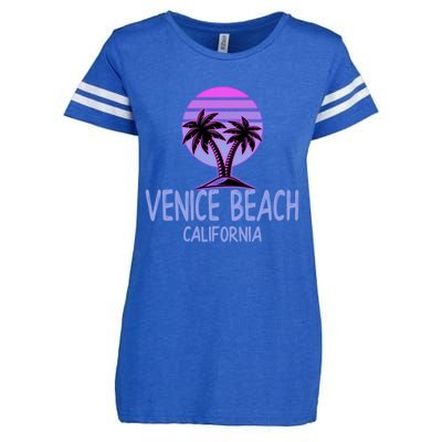 Vintage Retro Venice Beach California Gift Enza Ladies Jersey Football T-Shirt