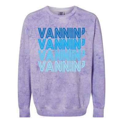 Vannin Retro Vanner Vanning Nation Van Lifestyle Colorblast Crewneck Sweatshirt