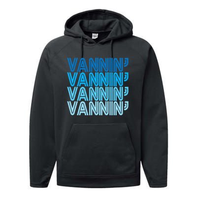 Vannin Retro Vanner Vanning Nation Van Lifestyle Performance Fleece Hoodie