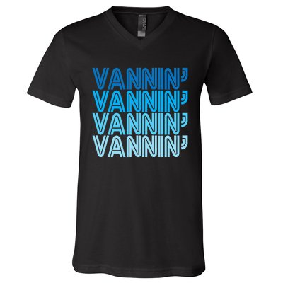 Vannin Retro Vanner Vanning Nation Van Lifestyle V-Neck T-Shirt