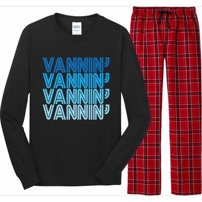 Vannin Retro Vanner Vanning Nation Van Lifestyle Long Sleeve Pajama Set