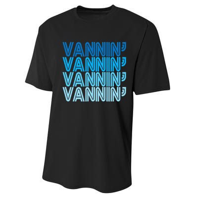 Vannin Retro Vanner Vanning Nation Van Lifestyle Performance Sprint T-Shirt