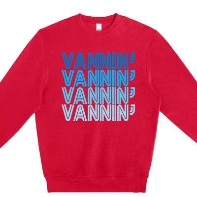 Vannin Retro Vanner Vanning Nation Van Lifestyle Premium Crewneck Sweatshirt