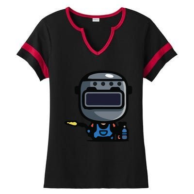 Vintage Robot Ladies Halftime Notch Neck Tee