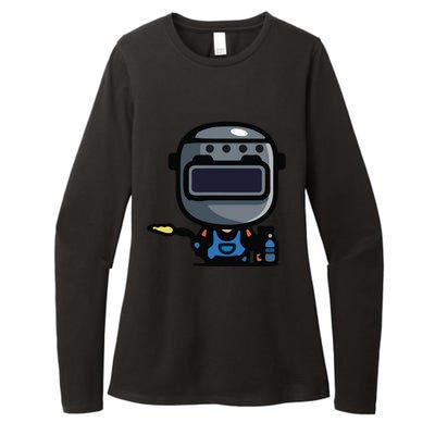 Vintage Robot Womens CVC Long Sleeve Shirt