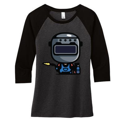 Vintage Robot Women's Tri-Blend 3/4-Sleeve Raglan Shirt