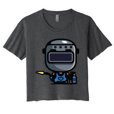 Vintage Robot Women's Crop Top Tee