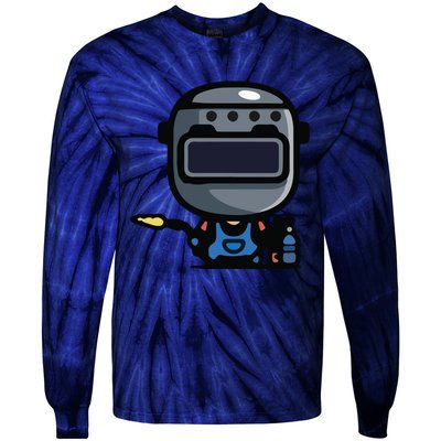 Vintage Robot Tie-Dye Long Sleeve Shirt