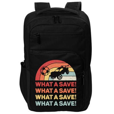 Vintage Retro What A Save Rocket Soccer Car League Impact Tech Backpack