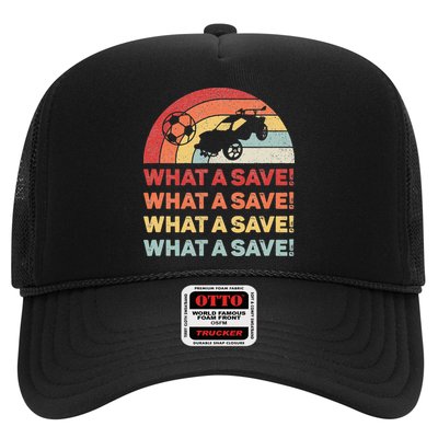 Vintage Retro What A Save Rocket Soccer Car League Trucker Hat