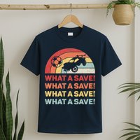 Vintage Retro What A Save Rocket Soccer Car League T-Shirt