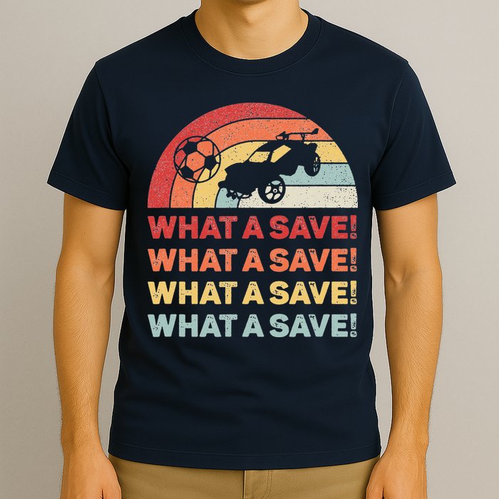 Vintage Retro What A Save Rocket Soccer Car League T-Shirt