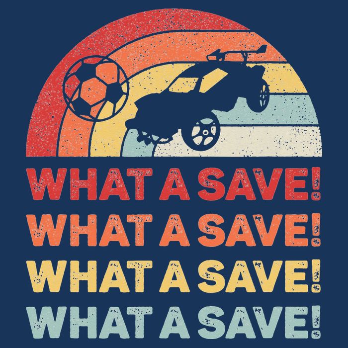 Vintage Retro What A Save Rocket Soccer Car League T-Shirt
