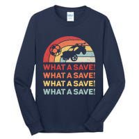 Vintage Retro What A Save Rocket Soccer Car League Tall Long Sleeve T-Shirt