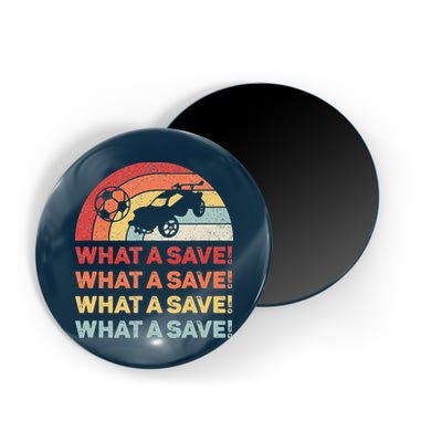 Vintage Retro What A Save Rocket Soccer Car League Magnet