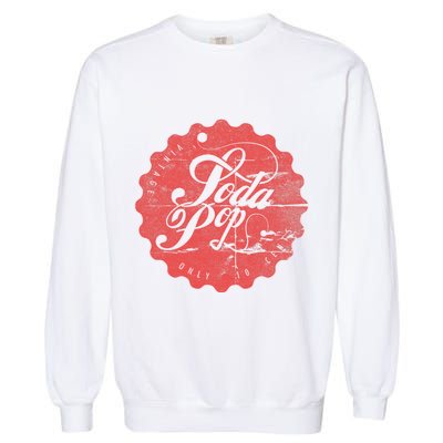 Vintage Retro Worn Soda Pop Cap American Used Worn Garment-Dyed Sweatshirt