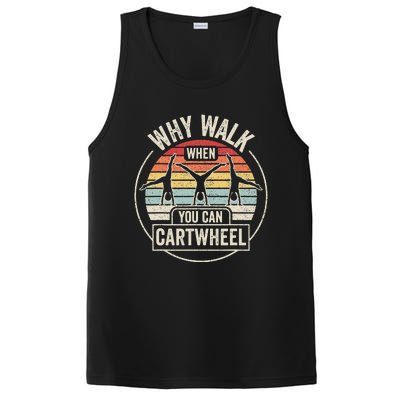 Vintage Retro Why Walk When You Can Cartwheel Tumbling  PosiCharge Competitor Tank