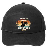 Vintage Retro When In Doubt Throttle Out Snowmobile 7-Panel Snapback Hat