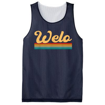 Vintage Retro Welo Dad Grandpa Gifts Mesh Reversible Basketball Jersey Tank