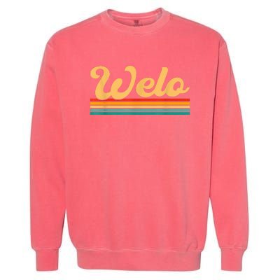 Vintage Retro Welo Dad Grandpa Gifts Garment-Dyed Sweatshirt