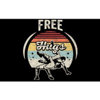 Vintage Retro Wrestling Funny Free Hugs Wrestling  Bumper Sticker