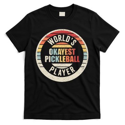 Vintage Retro WorldS Okayest Pickleball Player T-Shirt