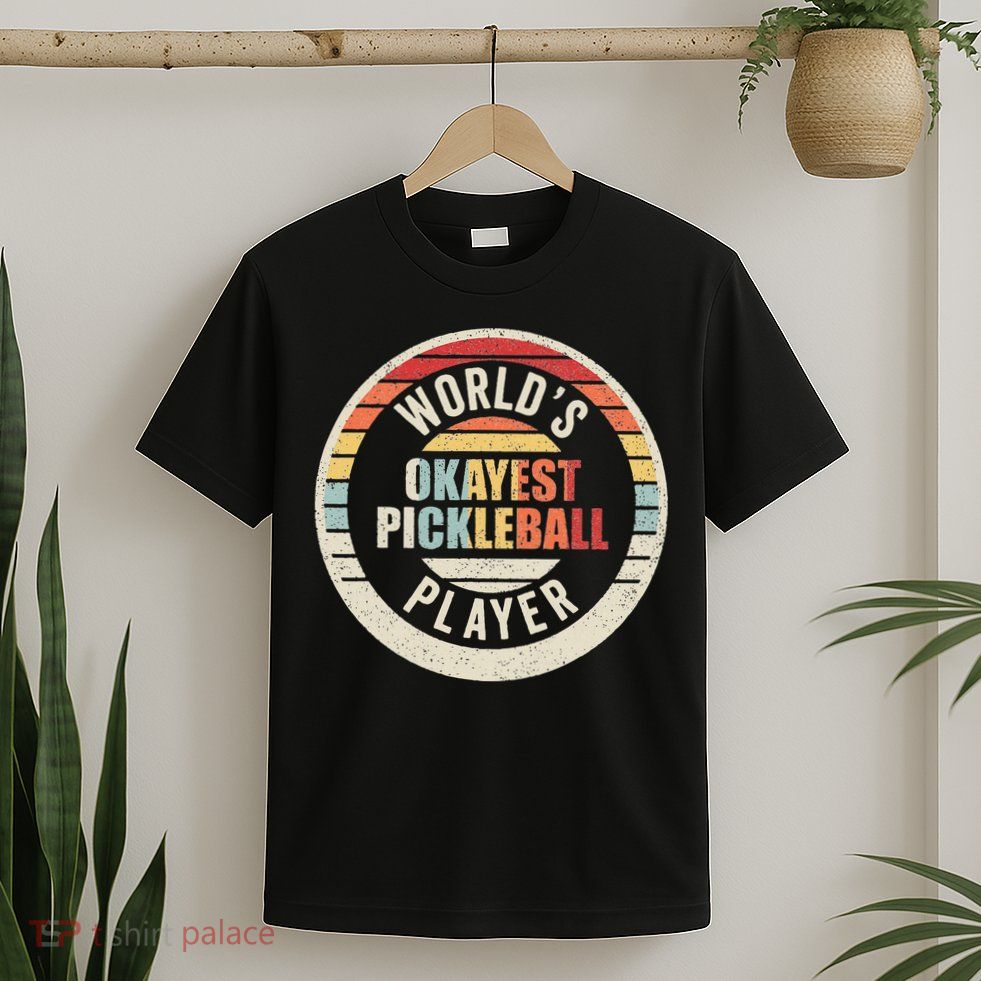 Vintage Retro WorldS Okayest Pickleball Player T-Shirt