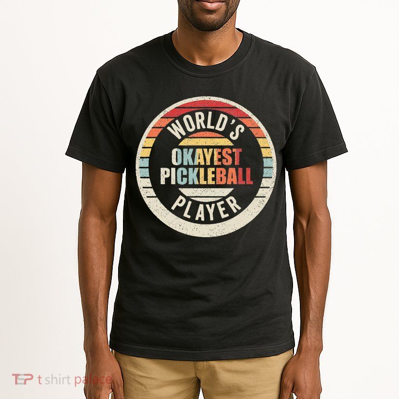 Vintage Retro WorldS Okayest Pickleball Player Tall T-Shirt