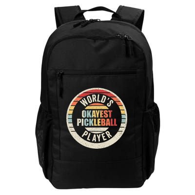 Vintage Retro WorldS Okayest Pickleball Player Backpack