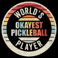 Vintage Retro WorldS Okayest Pickleball Player Bucket Hat