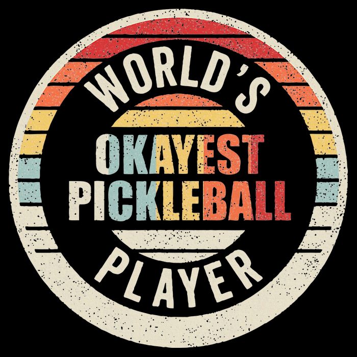 Vintage Retro WorldS Okayest Pickleball Player Bucket Hat