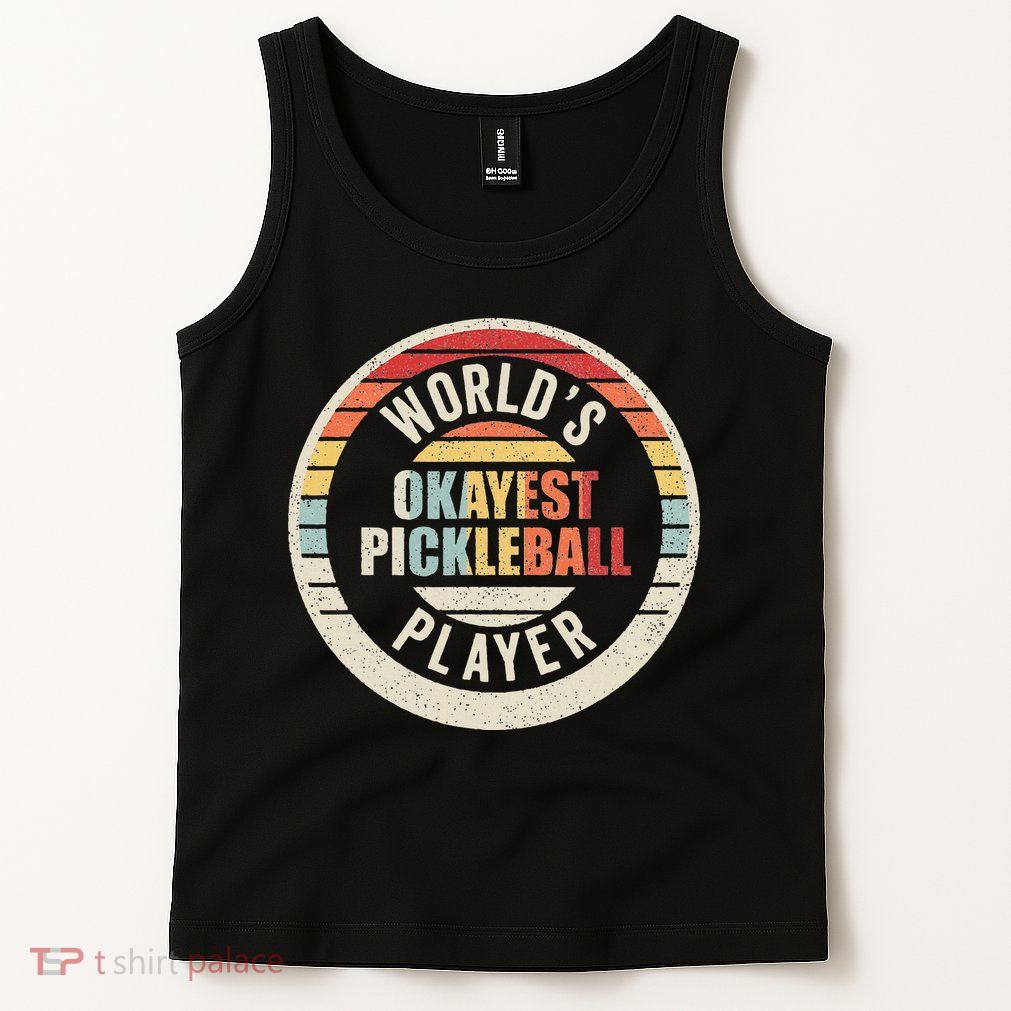 Vintage Retro WorldS Okayest Pickleball Player Tank Top