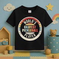 Vintage Retro WorldS Okayest Pickleball Player Toddler T-Shirt