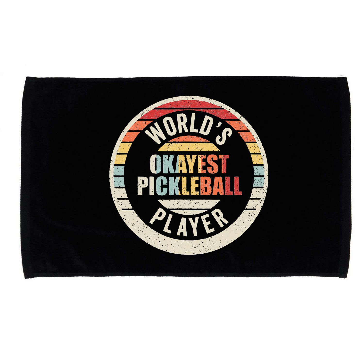 Vintage Retro WorldS Okayest Pickleball Player Microfiber Hand Towel