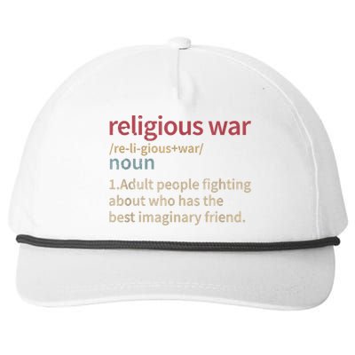 Vintage Religious War Definition Antireligious Activist Snapback Five-Panel Rope Hat