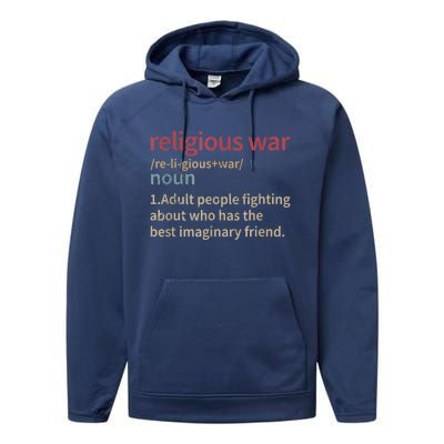 Vintage Religious War Definition Antireligious Activist Performance Fleece Hoodie