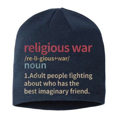 Vintage Religious War Definition Antireligious Activist Sustainable Beanie