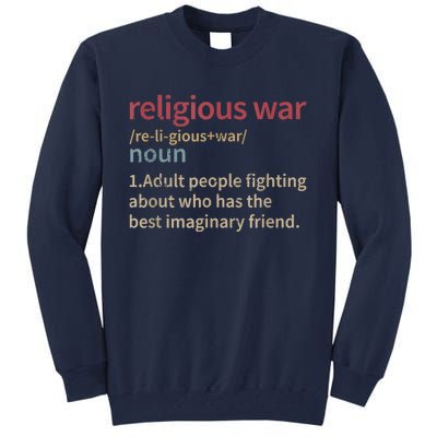 Vintage Religious War Definition Antireligious Activist Tall Sweatshirt