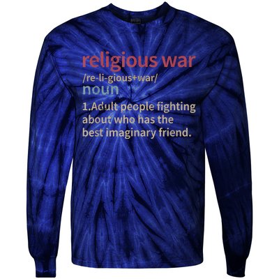 Vintage Religious War Definition Antireligious Activist Tie-Dye Long Sleeve Shirt