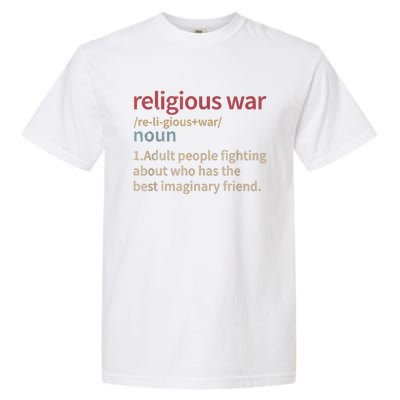 Vintage Religious War Definition Antireligious Activist Garment-Dyed Heavyweight T-Shirt