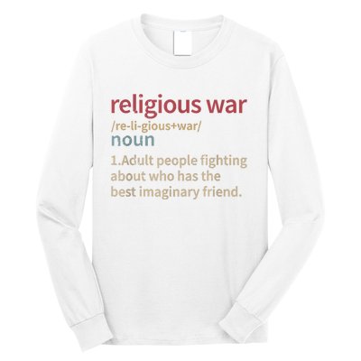 Vintage Religious War Definition Antireligious Activist Long Sleeve Shirt