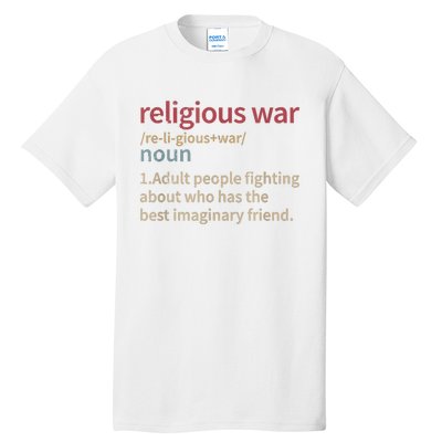 Vintage Religious War Definition Antireligious Activist Tall T-Shirt