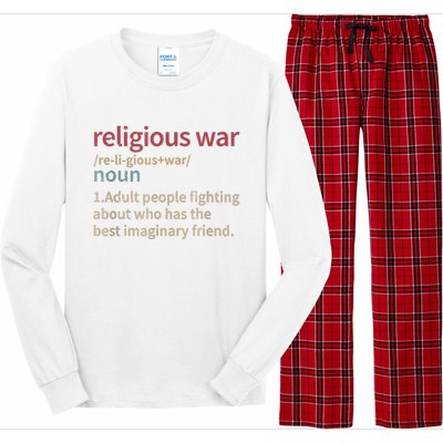 Vintage Religious War Definition Antireligious Activist Long Sleeve Pajama Set