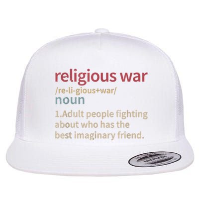 Vintage Religious War Definition Antireligious Activist Flat Bill Trucker Hat